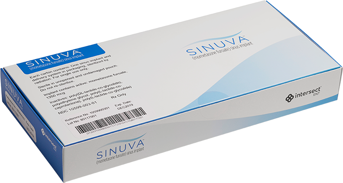 SINUVA (mometasone furoate) Sinus Implant packaging